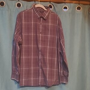 Axist Men's Purple Plaid Shirt
